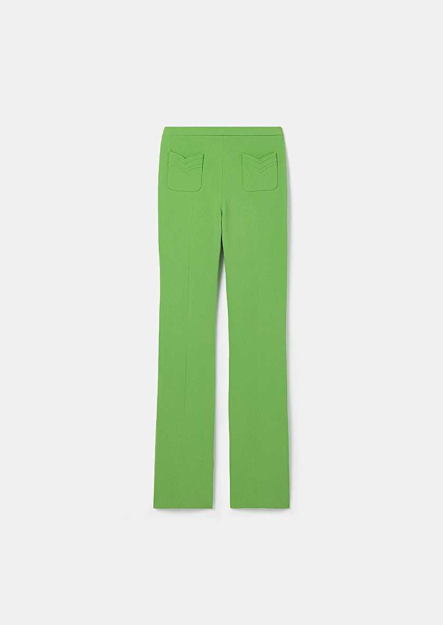 TARA JARMON Phoenix Green Double Canvas Pants Jeans & Pants