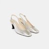 TARA JARMON Katrina Silver Leather Shoes Accessories