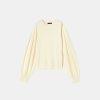 TARA JARMON Prune Ecru Sweater In Tencel Wool Knitwears