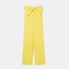 TARA JARMON Coeur Yellow Crepe Jumpsuit Dresses