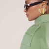 TARA JARMON Bethy Green Double-Sided Wool Jacket Jackets & Coats