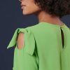 TARA JARMON Renato Green Crepe Dress Dresses