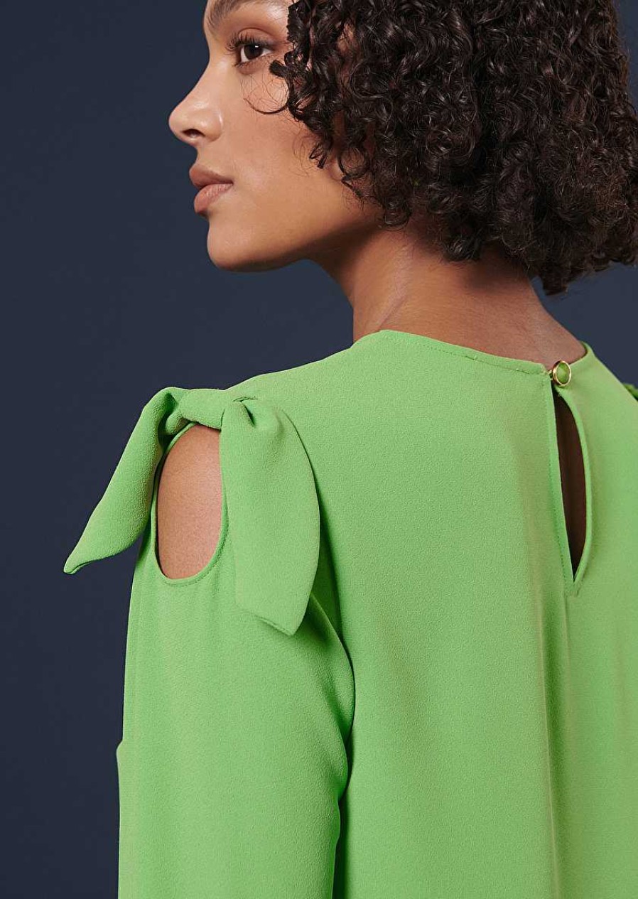 TARA JARMON Renato Green Crepe Dress Dresses