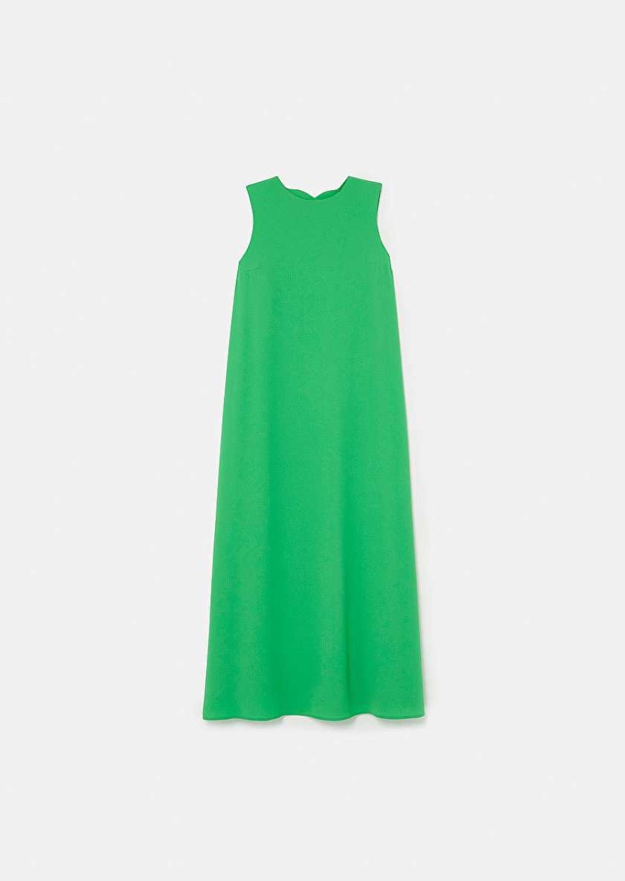 TARA JARMON Roxy Green Crepe Dress Dresses