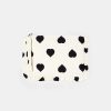 TARA JARMON Sabrina Ecru With Black Polka Hearts Soft Clutch Accessories