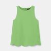 TARA JARMON Tabo Green Crepe Top Tops