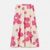 TARA JARMON Jenna Ecru Flower Printed Poplin Skirt Skirts & Shorts