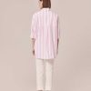 TARA JARMON Tallulah Pink Striped Poplin Shirt Tops