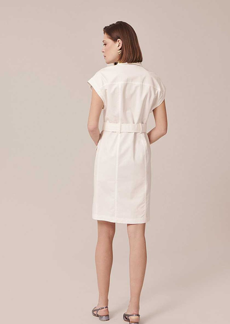 TARA JARMON Rajah White Cotton Dress Dresses