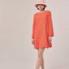 TARA JARMON Ruoda Coral Crepe Dress Dresses