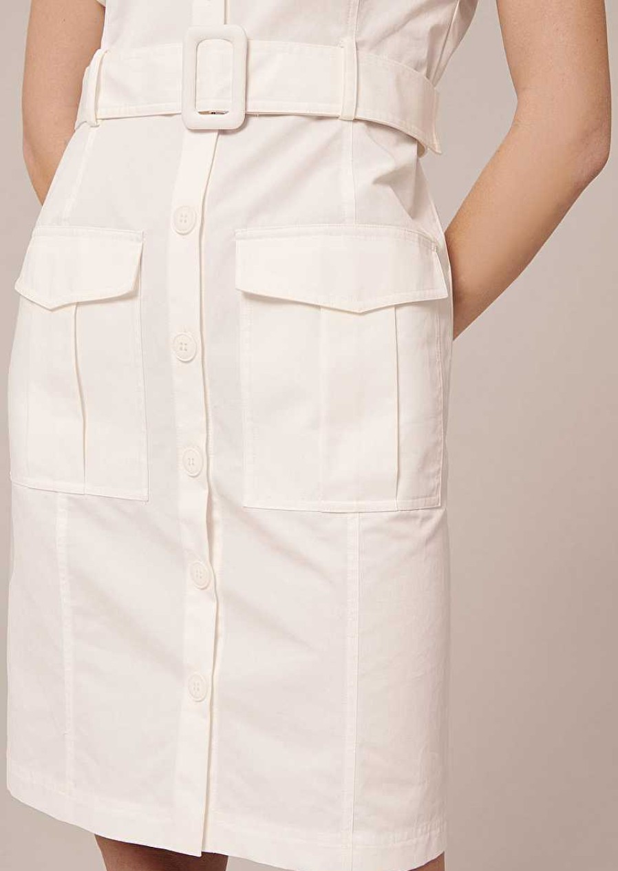 TARA JARMON Rajah White Cotton Dress Dresses