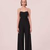 TARA JARMON Clotilde Black Cold Wool Jumpsuit Dresses