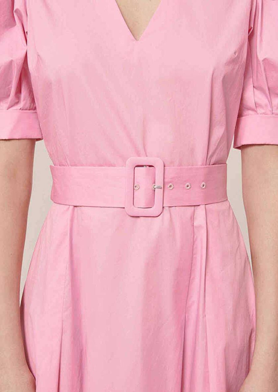 TARA JARMON Ranya Pink Poplin Dress Dresses