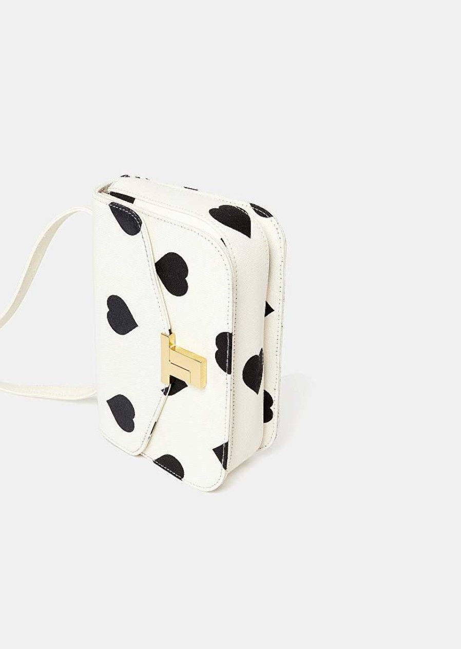 TARA JARMON 8 Bis Ecru With Black Polka Hearts Bag Our Iconic