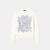 TARA JARMON Philae Ecru Cotton And Wool Sweater Knitwears