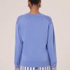 TARA JARMON Primrose Blue Sweater In Cotton And Extrafine Merinos Wool Knitwears