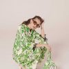 TARA JARMON Valensole Green Floral Printed Jackect Jackets & Coats