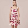 TARA JARMON Romanne Ecru Floral Printed Dress Dresses